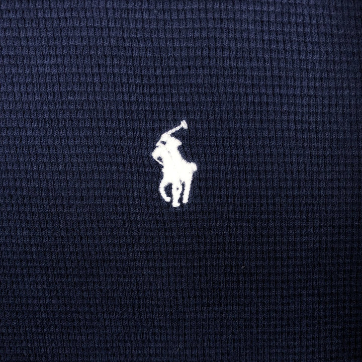Ralph Lauren POLO RALPH LAUREN SLEEPWEAR Thermal Long T-shirt Waffle Men's XL cotton navy blue type Vintage Second Hand