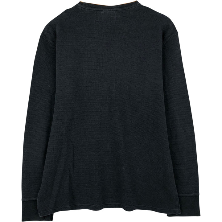 Ralph Lauren POLO RALPH LAUREN SLEEPWEAR Thermal Long T-shirt Waffle Men's XL cotton black type Vintage Second Hand