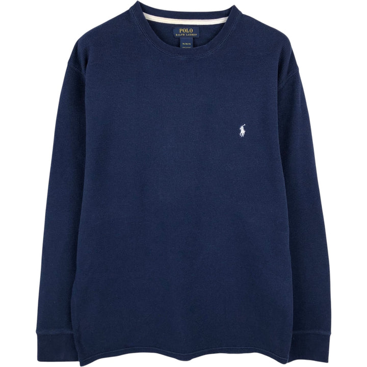 Ralph Lauren POLO RALPH LAUREN Thermal Long T-Shirt Men's XL cotton navy blue type Vintage Second Hand