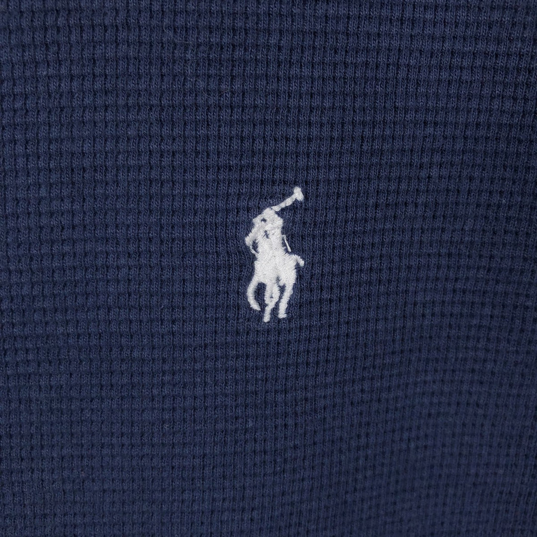Ralph Lauren POLO RALPH LAUREN Thermal Long T-Shirt Men's XL cotton navy blue type Vintage Second Hand