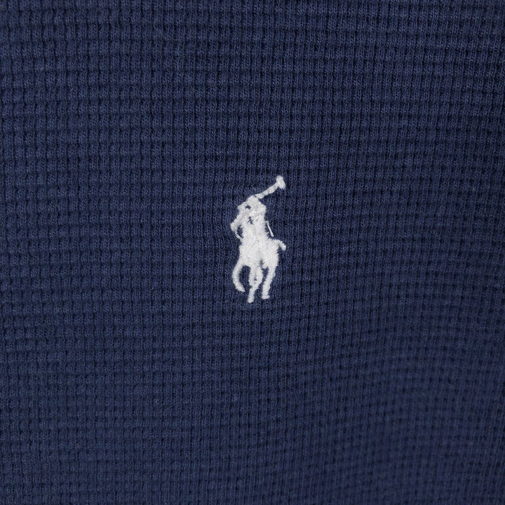 Ralph Lauren POLO RALPH LAUREN Thermal Long T-Shirt Men's XL cotton navy blue type Vintage Second Hand