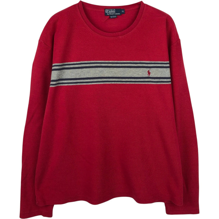 Ralph Lauren POLO by Ralph Lauren Thermal T-Shirt, Waffle, Men's XL cotton red type Vintage Second Hand