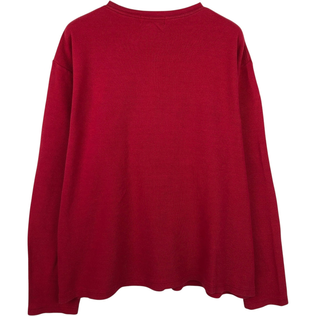 Ralph Lauren POLO by Ralph Lauren Thermal T-Shirt, Waffle, Men's XL cotton red type Vintage Second Hand