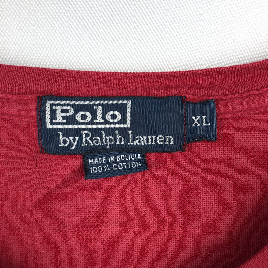 Ralph Lauren POLO by Ralph Lauren Thermal T-Shirt, Waffle, Men's XL cotton red type Vintage Second Hand