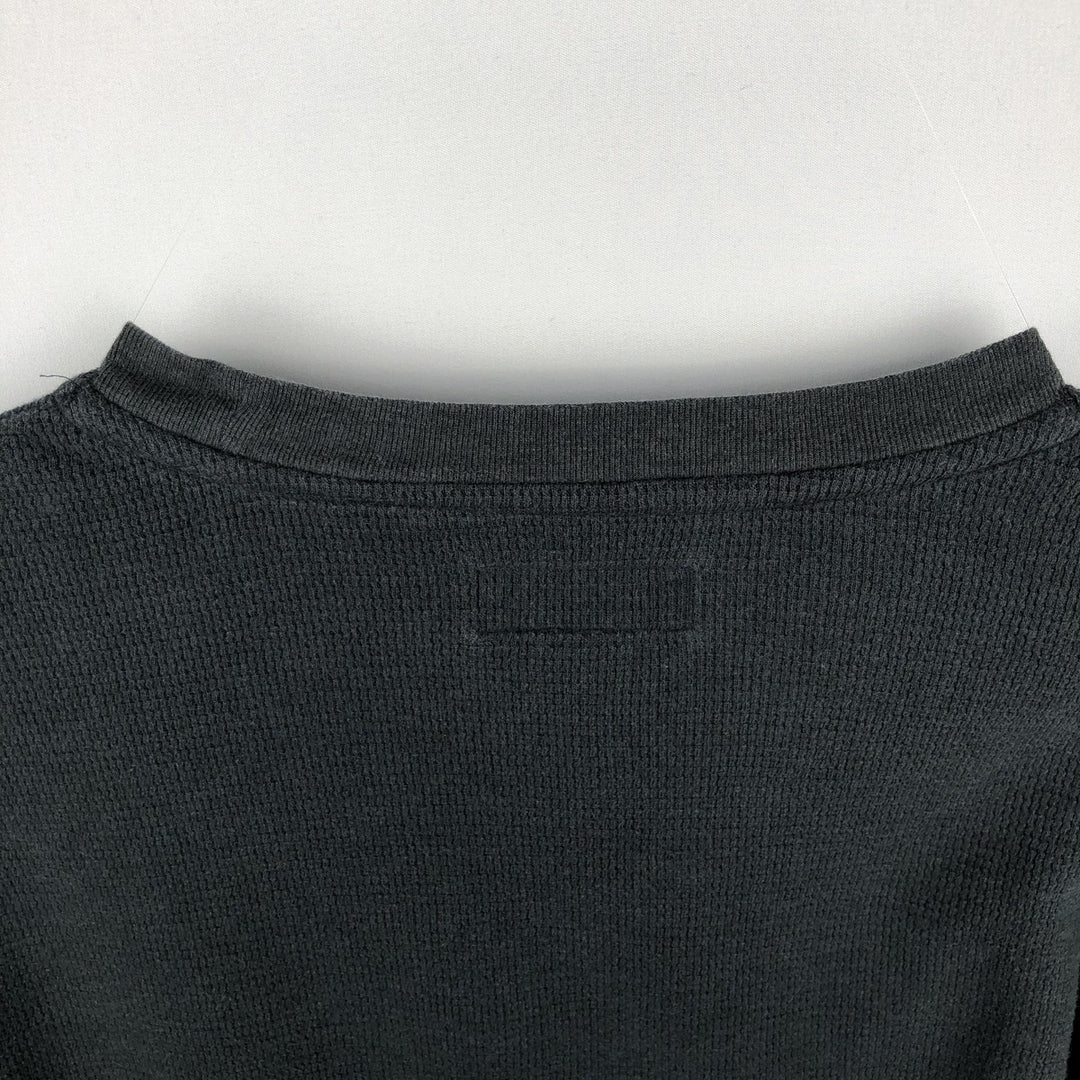 Ralph Lauren POLO RALPH LAUREN Thermal Long T-shirt Waffle Men's M size cotton black type Vintage Second Hand