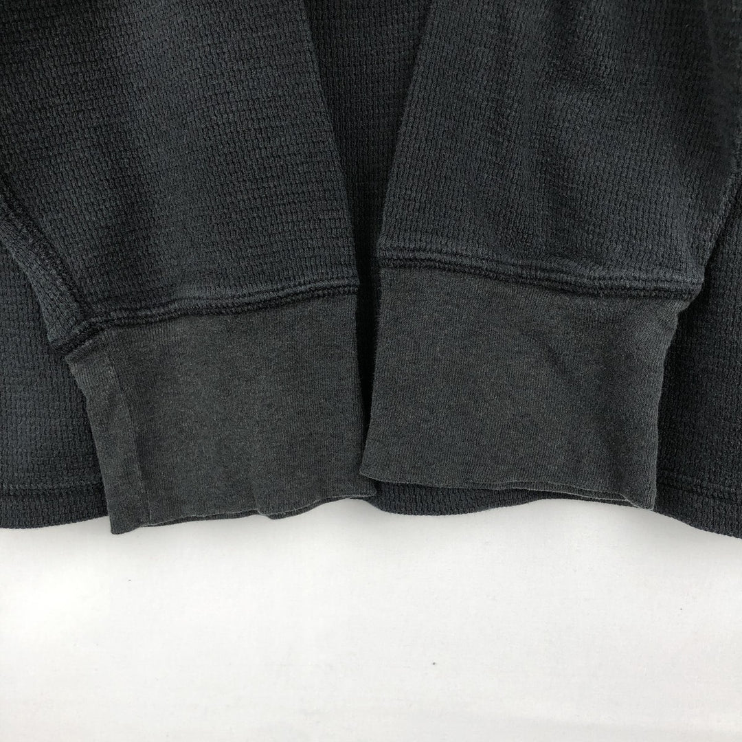 Ralph Lauren POLO RALPH LAUREN Thermal Long T-shirt Waffle Men's M size cotton black type Vintage Second Hand