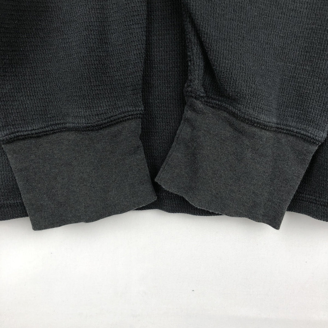 Ralph Lauren POLO RALPH LAUREN Thermal Long T-shirt Waffle Men's M size cotton black type Vintage Second Hand