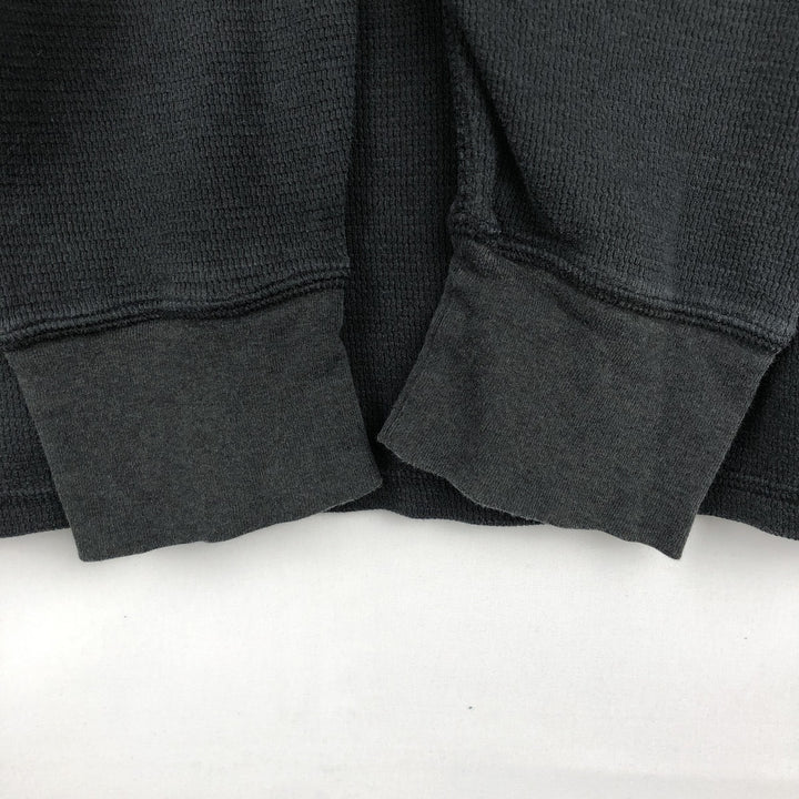Ralph Lauren POLO RALPH LAUREN Thermal Long T-shirt Waffle Men's M size cotton black type Vintage Second Hand