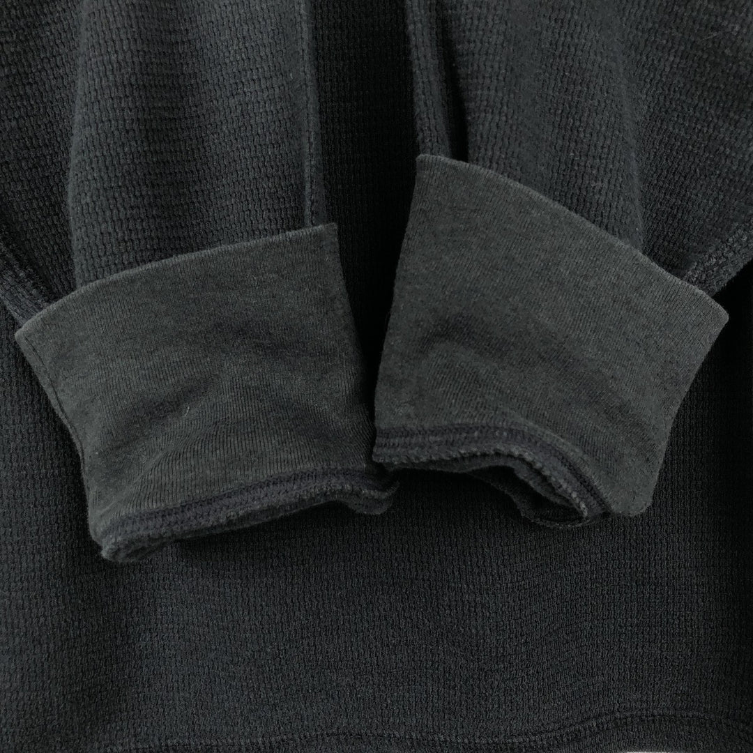 Ralph Lauren POLO RALPH LAUREN Thermal Long T-shirt Waffle Men's M size cotton black type Vintage Second Hand