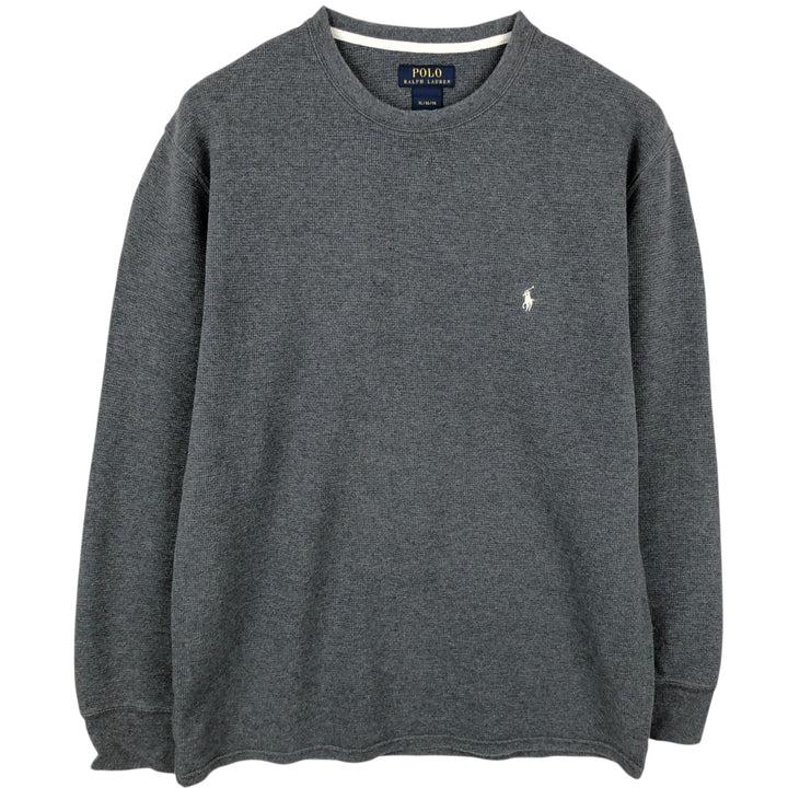 Ralph Lauren POLO RALPH LAUREN Thermal Long T-shirt Waffle Men's XL cotton gray type Vintage Second Hand