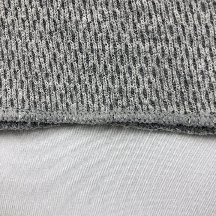 JEMORGAN Thermal Long-Sleeve T-Shirt, Honeycomb Pattern, Made in USA, Men's Size XL (approx.) cotton gray type Vintage Second Hand