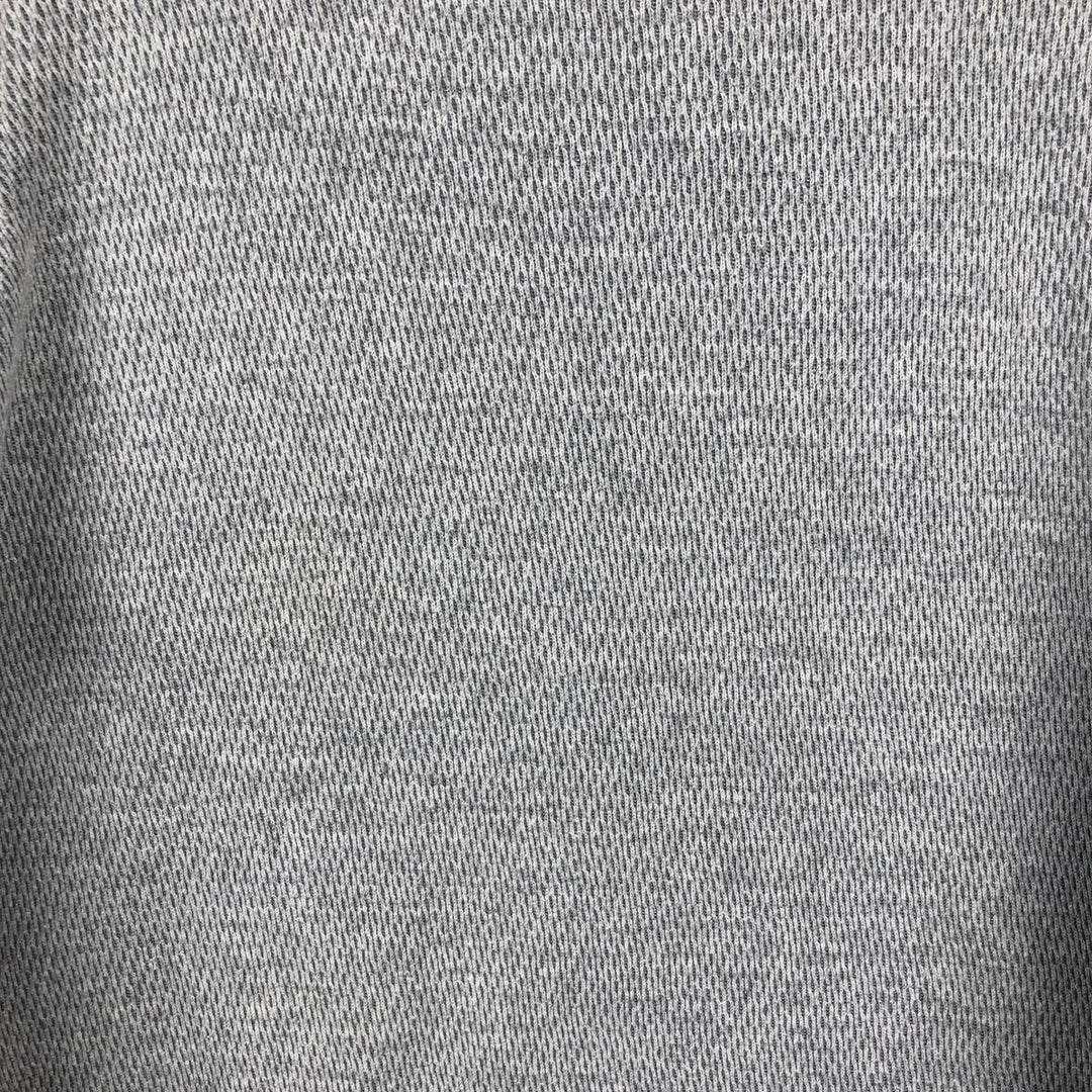 JEMORGAN Thermal Long-Sleeve T-Shirt, Honeycomb Pattern, Made in USA, Men's Size XL (approx.) cotton gray type Vintage Second Hand
