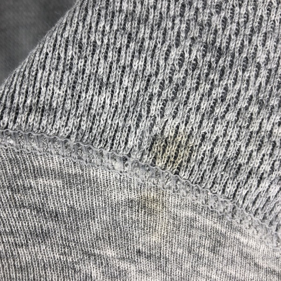 JEMORGAN Thermal Long-Sleeve T-Shirt, Honeycomb Pattern, Made in USA, Men's Size XL (approx.) cotton gray type Vintage Second Hand