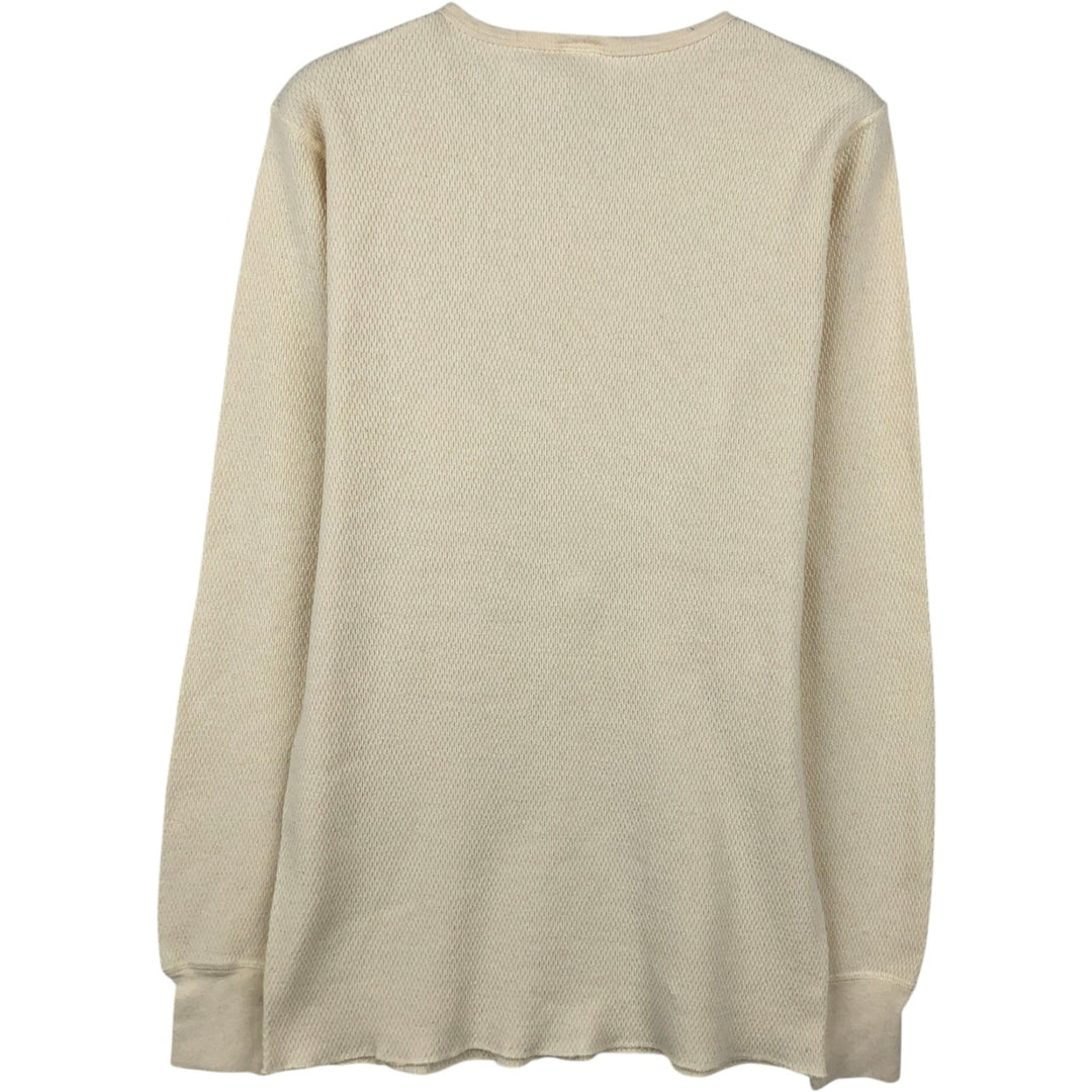 Duofold COMFOR-THERM Thermal Long-Sleeve T-Shirt, Honeycomb Pattern, Made in USA, Men's XL Equivalent, Vintage cotton Beige type Vintage Second Hand