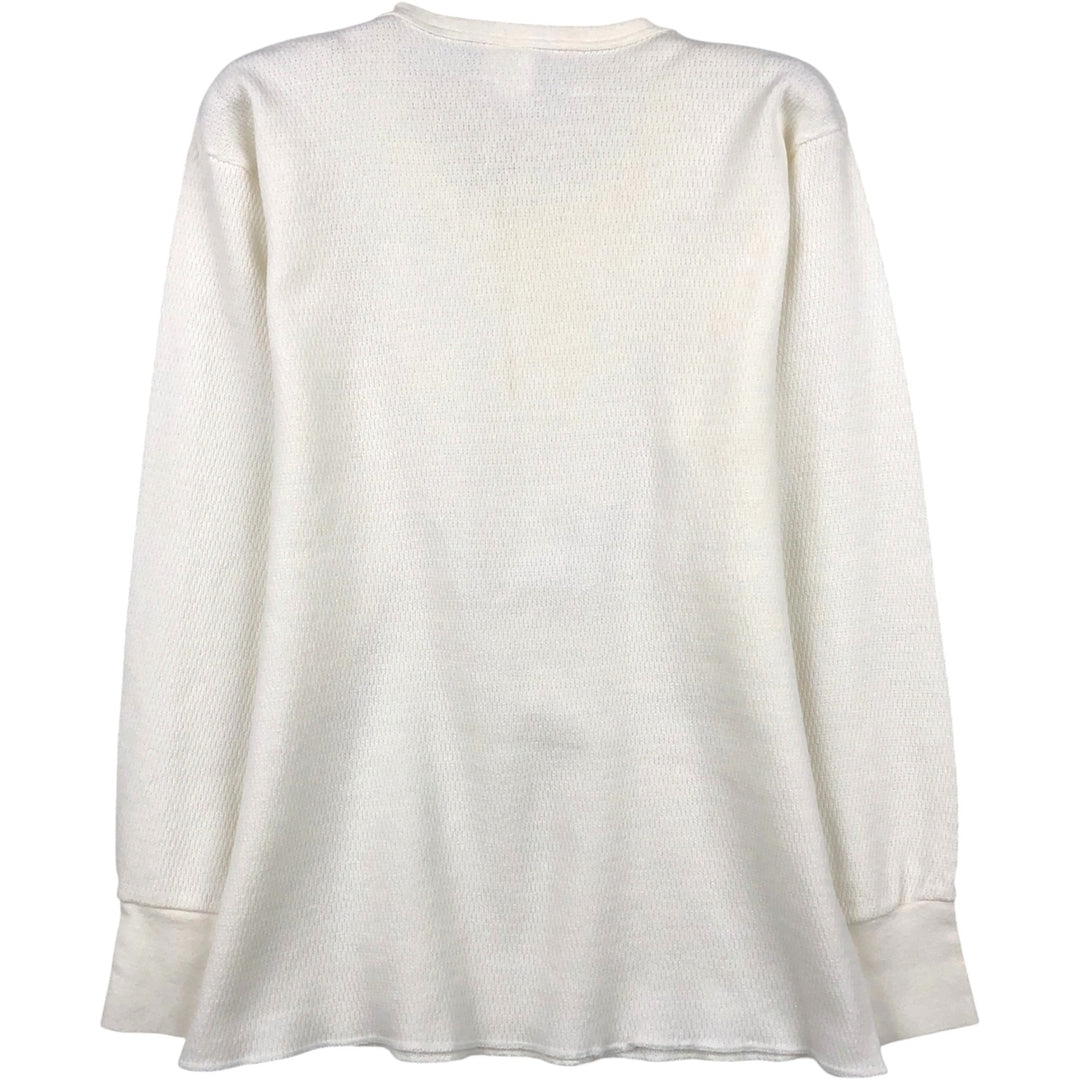 Unity Thermal Long-Sleeve T-Shirt, Made in USA, Men's Size XL polyester pale white type Vintage Second Hand