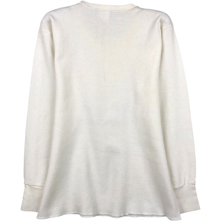 Unity Thermal Long-Sleeve T-Shirt, Made in USA, Men's Size XL polyester pale white type Vintage Second Hand