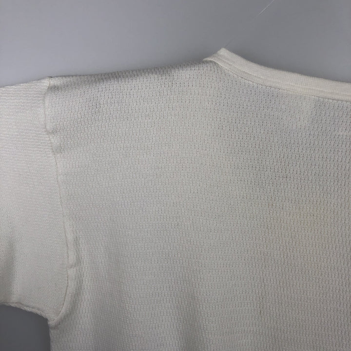 Unity Thermal Long-Sleeve T-Shirt, Made in USA, Men's Size XL polyester pale white type Vintage Second Hand
