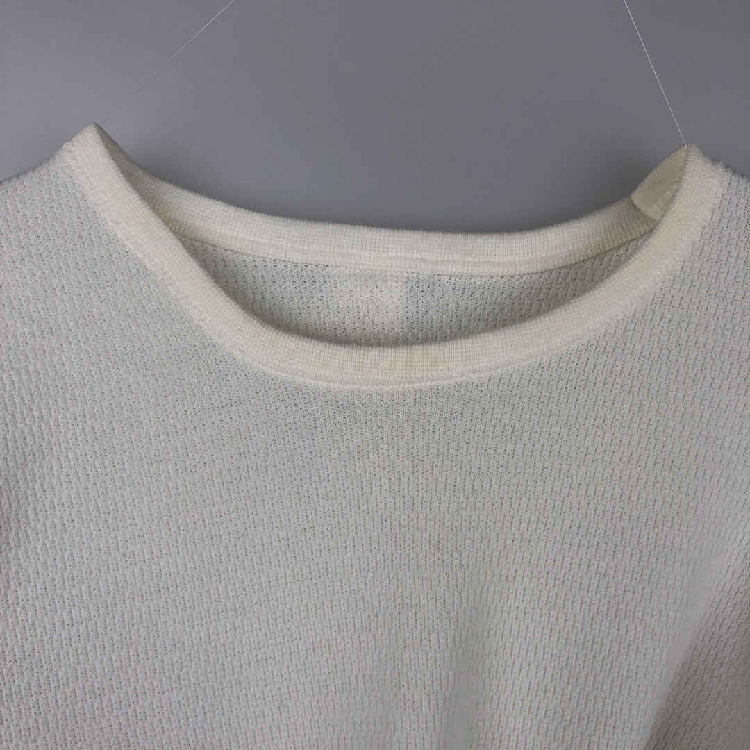 Unity Thermal Long-Sleeve T-Shirt, Made in USA, Men's Size XL polyester pale white type Vintage Second Hand