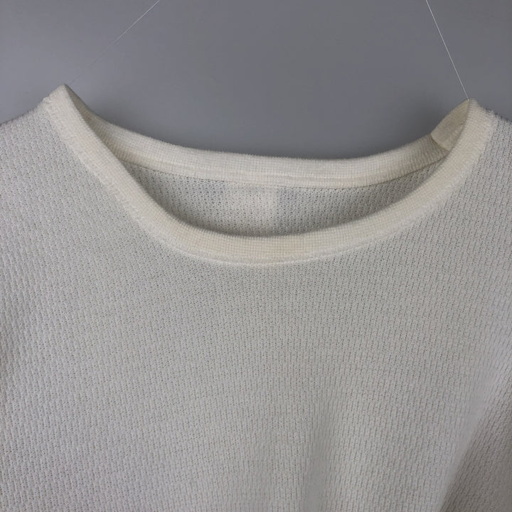 Unity Thermal Long-Sleeve T-Shirt, Made in USA, Men's Size XL polyester pale white type Vintage Second Hand