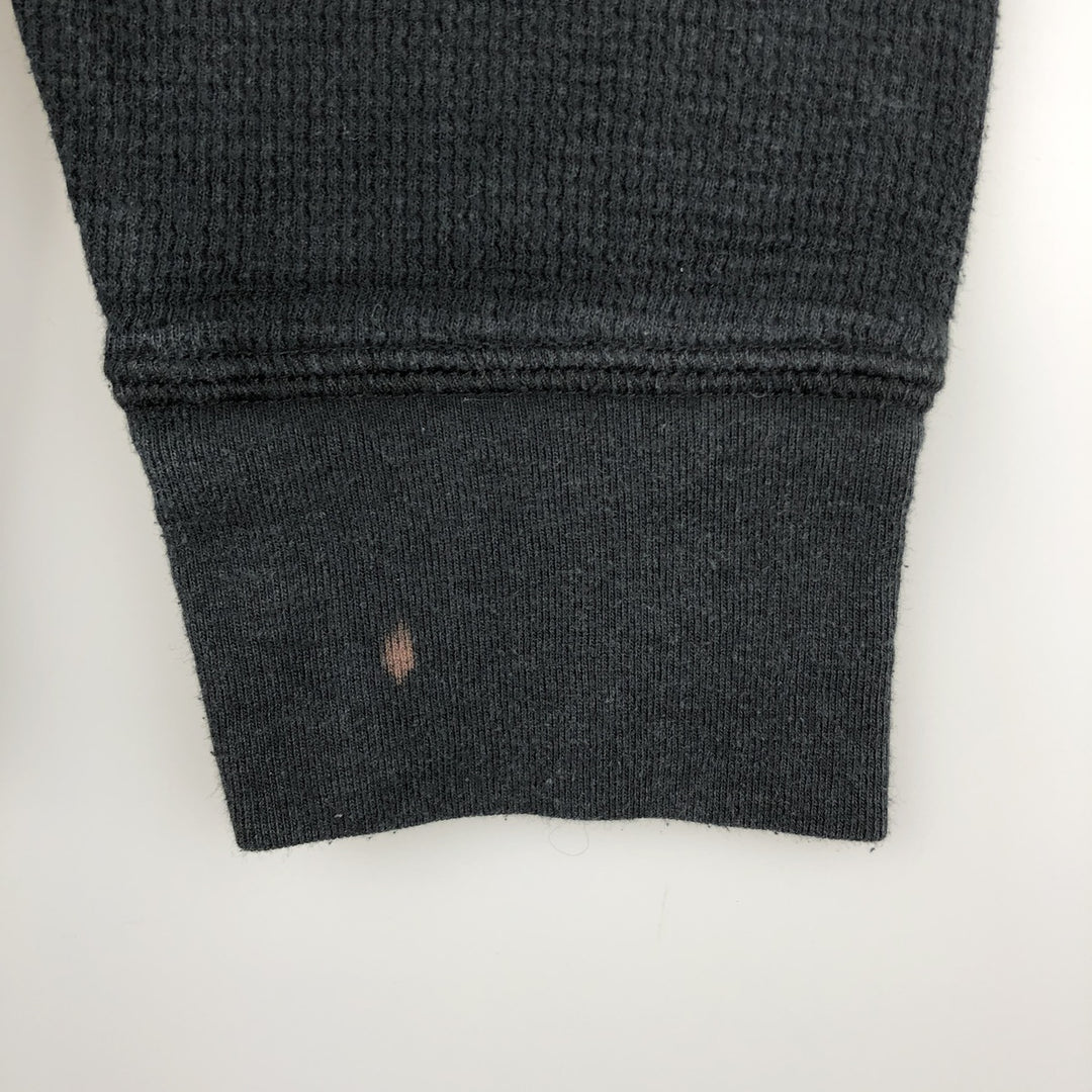 Ralph Lauren POLO RALPH LAUREN SLEEPWEAR Polo Bear Thermal Long-Sleeve T-Shirt, Waffle Pattern, Men's Size M (approx.) cotton black type Vintage Second Hand
