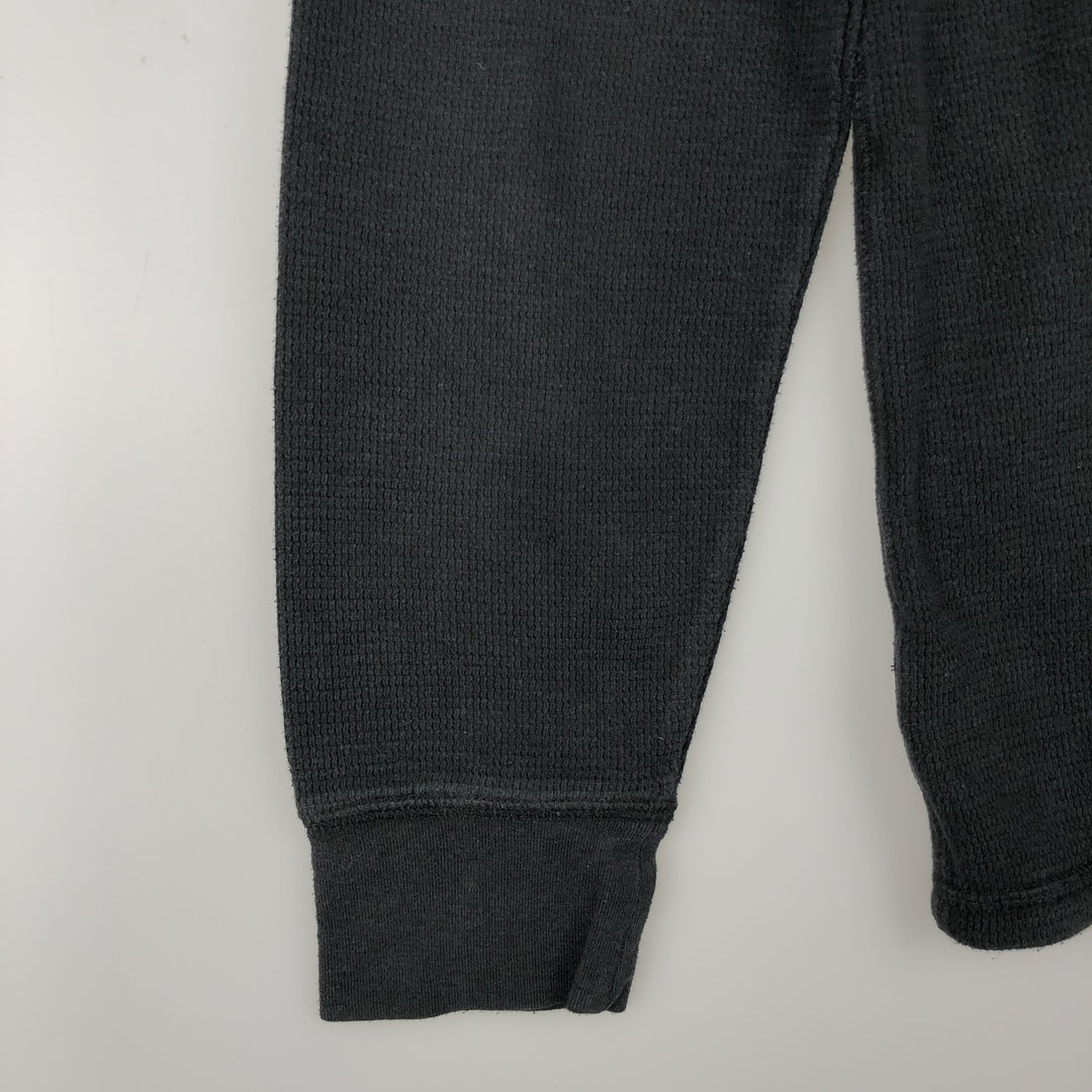 Ralph Lauren POLO RALPH LAUREN SLEEPWEAR Polo Bear Thermal Long-Sleeve T-Shirt, Waffle Pattern, Men's Size M (approx.) cotton black type Vintage Second Hand