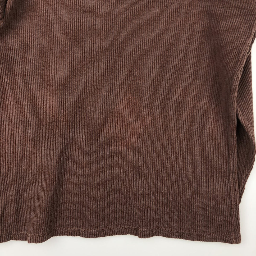 Harley-Davidson Motorcycle Thermal Long-Sleeve T-Shirt, Men's Size M (approx.) unclear brown type Vintage Second Hand