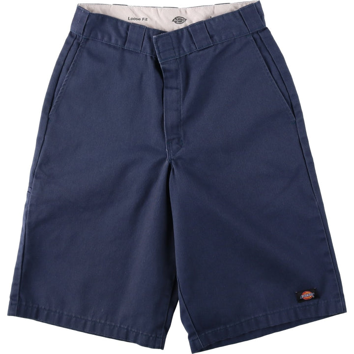 Dickies Loose Fit Work Shorts, Half Pants, Men's, W30 equivalent polyester navy blue type Vintage Second Hand