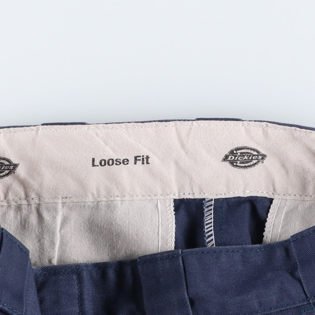 Dickies Loose Fit Work Shorts, Half Pants, Men's, W30 equivalent polyester navy blue type Vintage Second Hand
