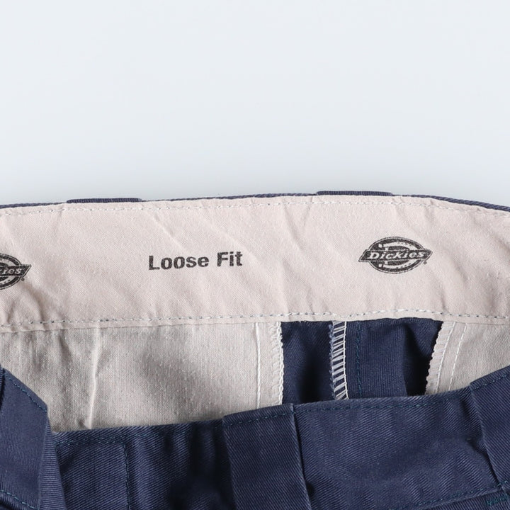 Dickies Loose Fit Work Shorts, Half Pants, Men's, W30 equivalent polyester navy blue type Vintage Second Hand