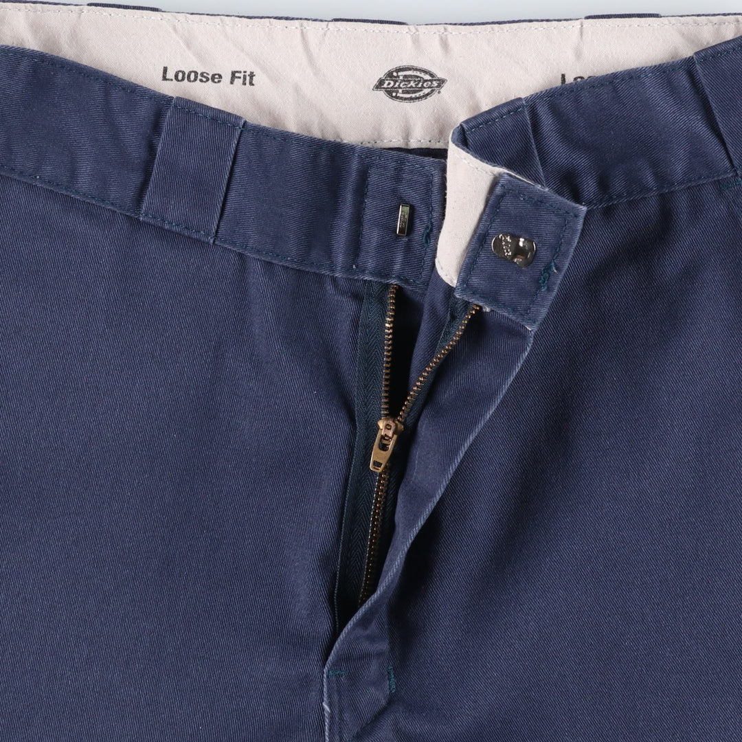 Dickies Loose Fit Work Shorts, Half Pants, Men's, W30 equivalent polyester navy blue type Vintage Second Hand