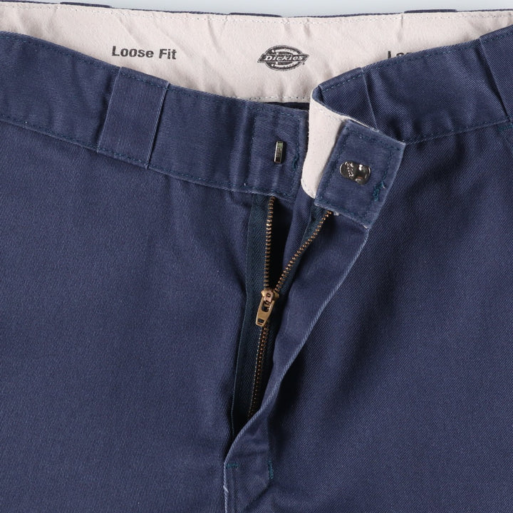 Dickies Loose Fit Work Shorts, Half Pants, Men's, W30 equivalent polyester navy blue type Vintage Second Hand
