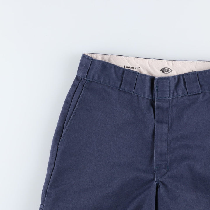 Dickies Loose Fit Work Shorts, Half Pants, Men's, W30 equivalent polyester navy blue type Vintage Second Hand
