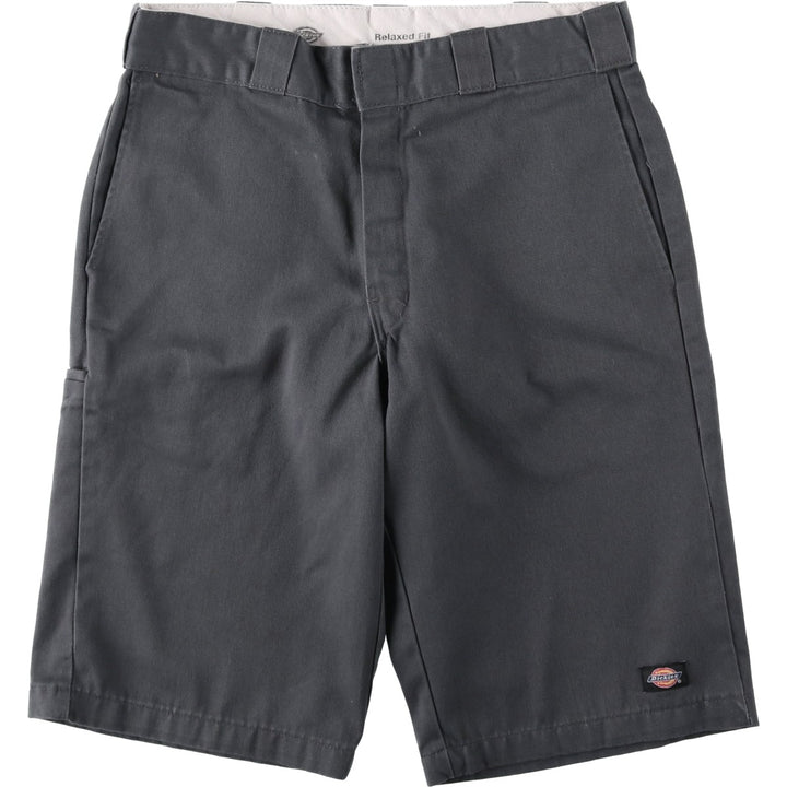 Dickies Relaxed Fit Work Shorts, Men's, Size W32 polyester Charcoal Vintage Second Hand
