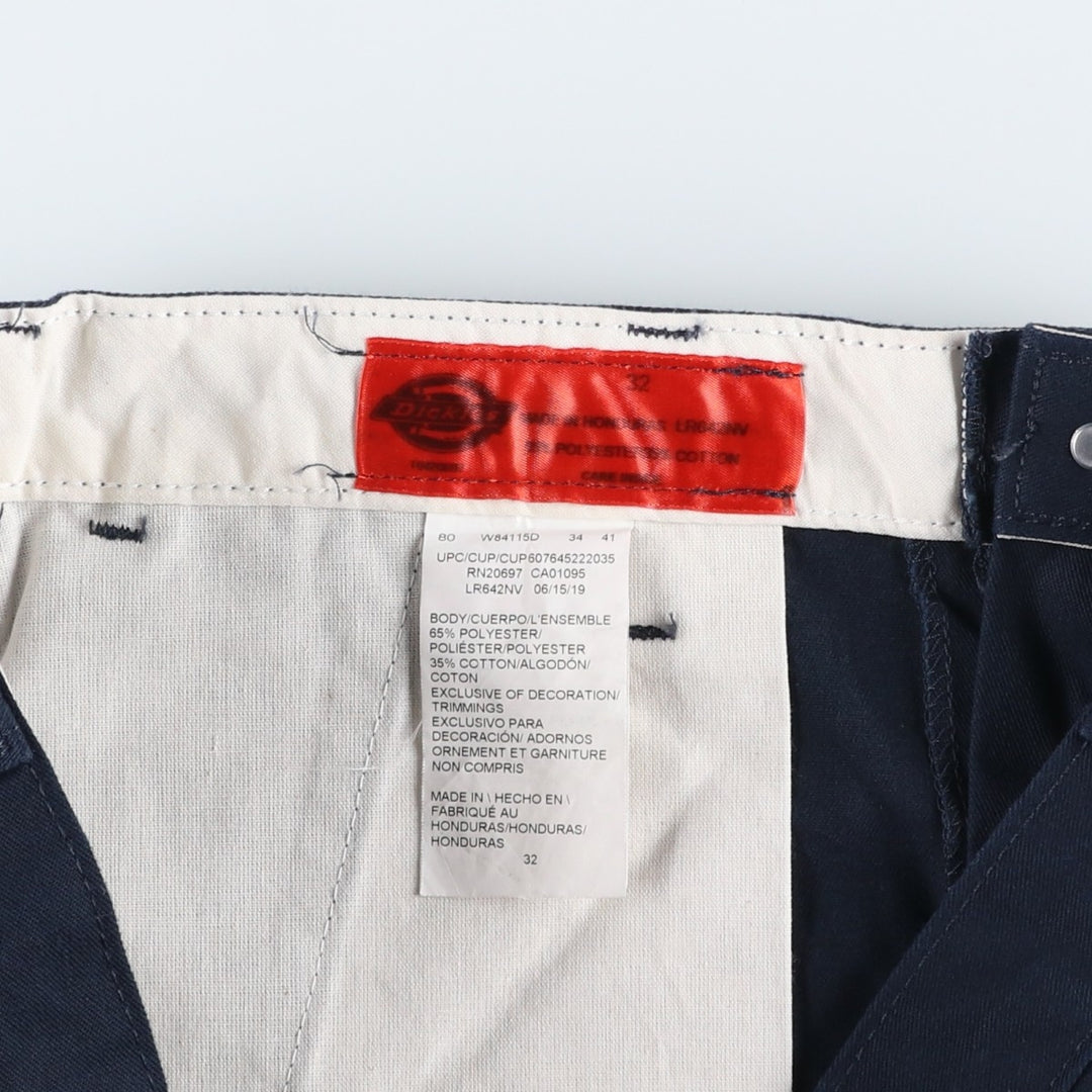 Dickies Work Shorts, Half Pants, Men's, W33 equivalent polyester navy blue type Vintage Second Hand