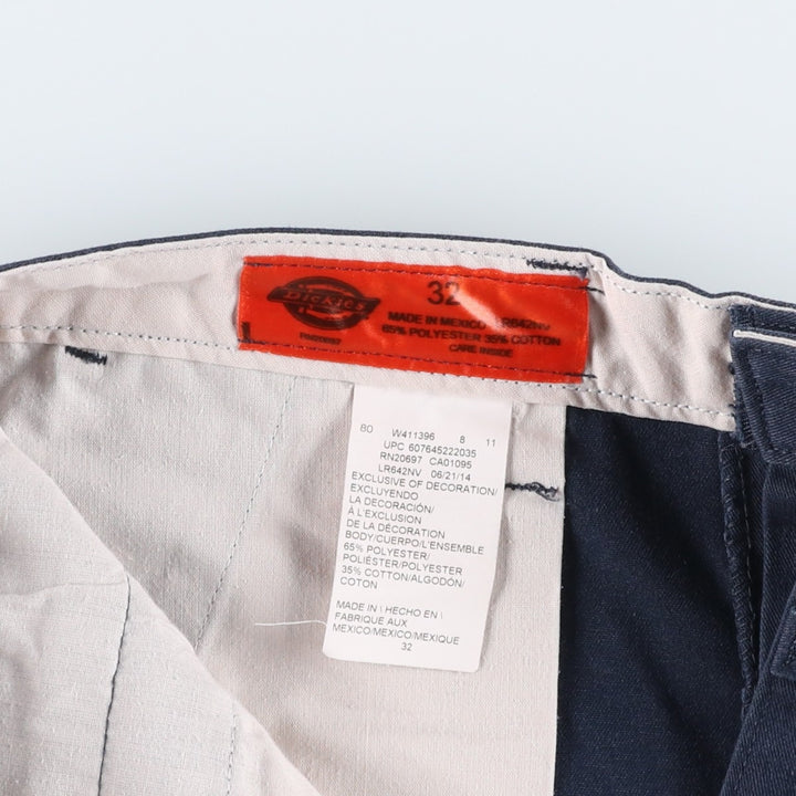 Dickies Work Shorts, Half Pants, Men's, W33 equivalent polyester navy blue type Vintage Second Hand