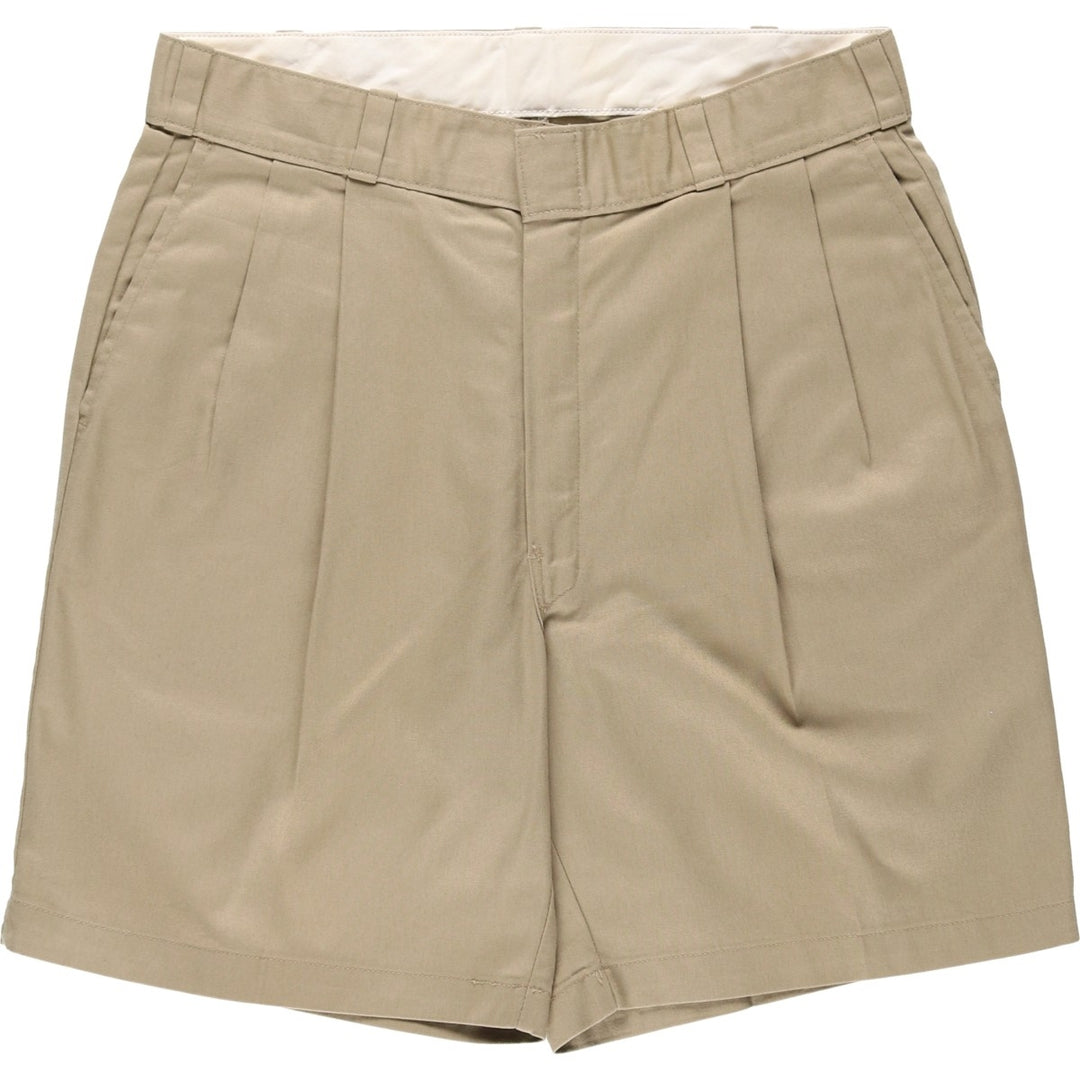 Dickies two-pleat work shorts, men's size W34 (approx.) polyester Beige type Vintage Second Hand