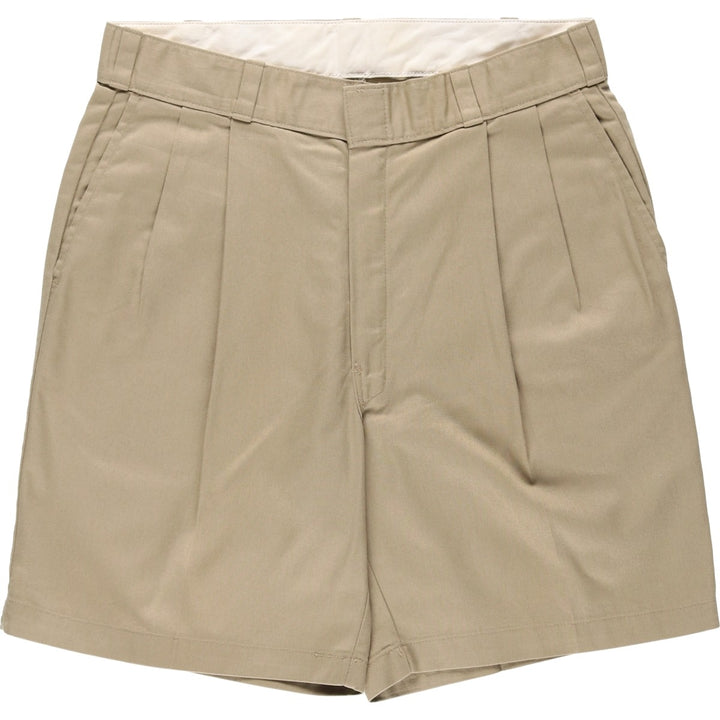 Dickies two-pleat work shorts, men's size W34 (approx.) polyester Beige type Vintage Second Hand