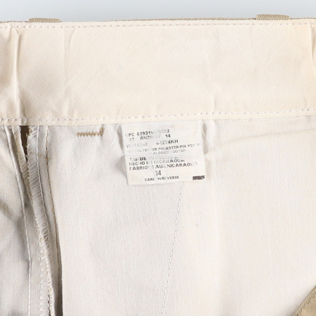 Dickies two-pleat work shorts, men's size W34 (approx.) polyester Beige type Vintage Second Hand