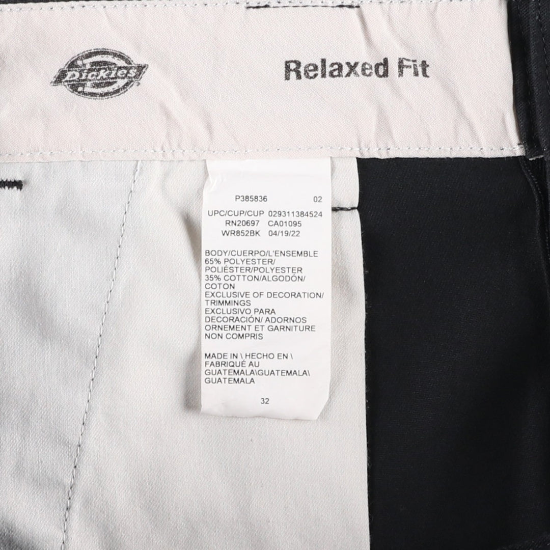 Dickies Relaxed Fit FLEX Work Shorts (Men's, equivalent to W33) polyester black type Vintage Second Hand