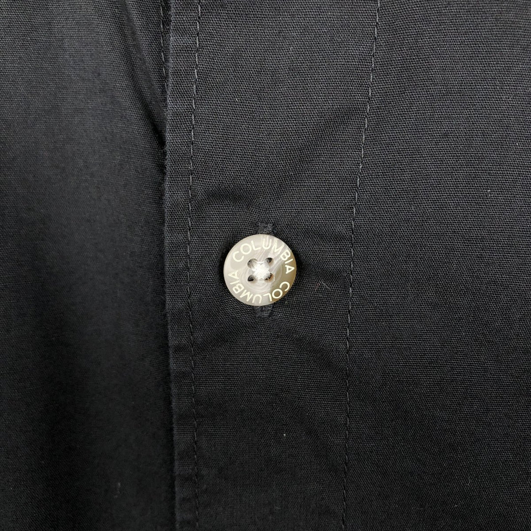 Columbia PFG Short Sleeve Fishing Shirt, Men's Size L cotton black type Vintage Second Hand