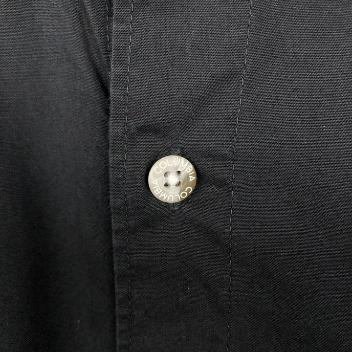 Columbia PFG Short Sleeve Fishing Shirt, Men's Size L cotton black type Vintage Second Hand