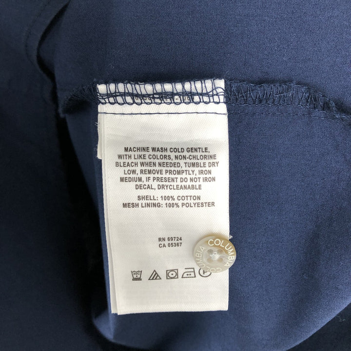 Columbia PFG Short Sleeve Fishing Shirt, Men's Size L cotton navy blue type Vintage Second Hand