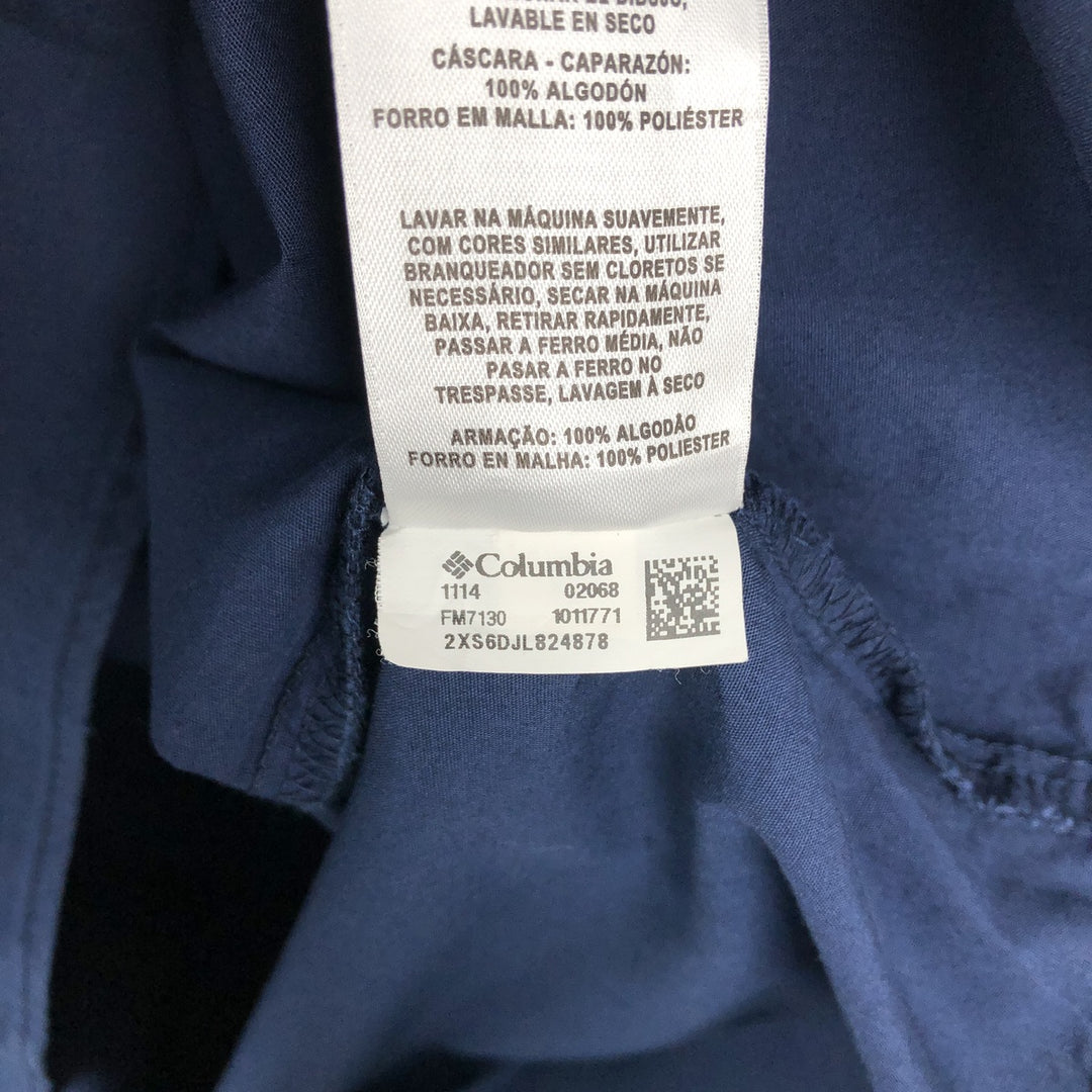 Columbia PFG Short Sleeve Fishing Shirt, Men's Size L cotton navy blue type Vintage Second Hand