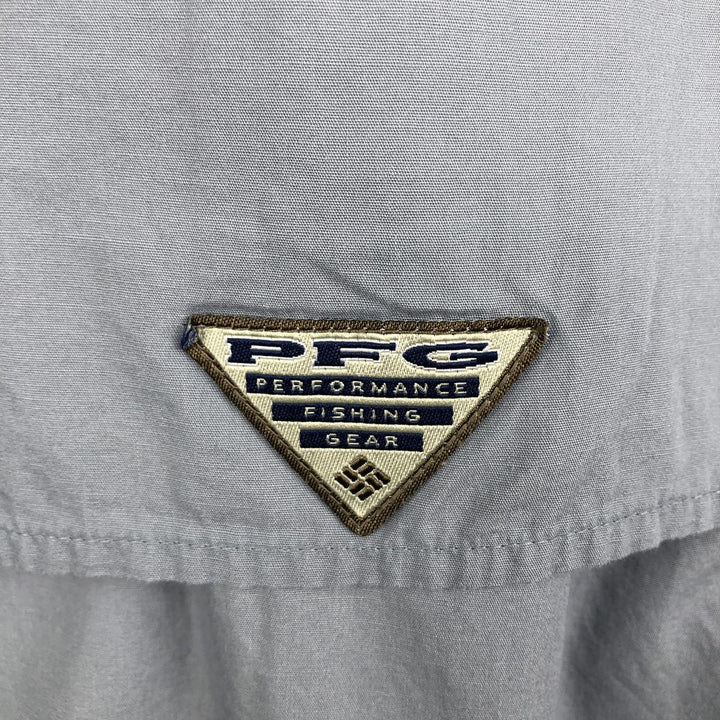 2000'S Columbia Short-Sleeve Fishing Shirt, Men's Size L (approx.) cotton gray type Vintage Second Hand