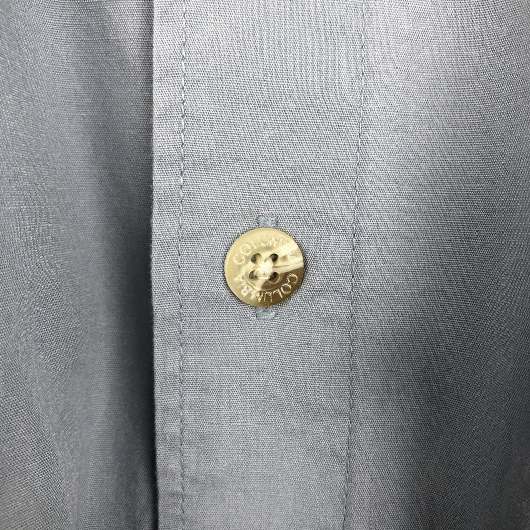 2000'S Columbia Short-Sleeve Fishing Shirt, Men's Size L (approx.) cotton gray type Vintage Second Hand