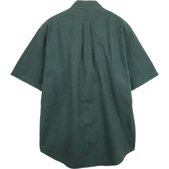 Ralph Lauren BLAIRE Short-Sleeve Cotton Shirt, Men's Size M (approx.) cotton Green type dark green Vintage Second Hand