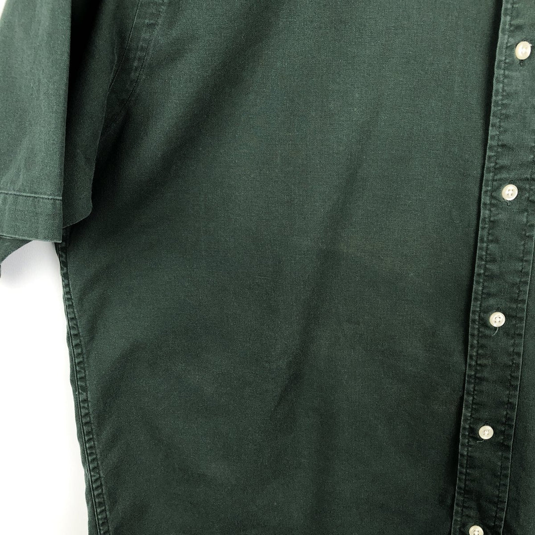 Ralph Lauren BLAIRE Short-Sleeve Cotton Shirt, Men's Size M (approx.) cotton Green type dark green Vintage Second Hand