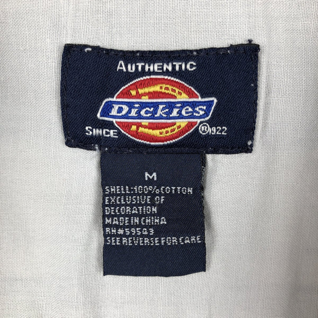 Dickies Check Pattern Short-Sleeve Work Shirt, Men's Size M (Equivalent), Boxy Shirt cotton blue type Vintage Second Hand