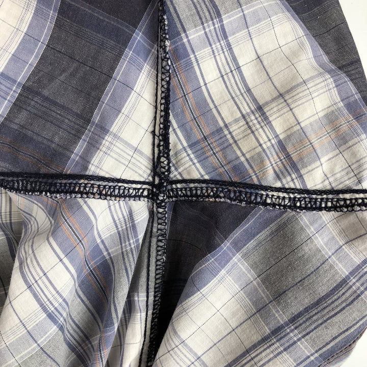 Dickies Check Pattern Short-Sleeve Work Shirt, Men's Size M (Equivalent), Boxy Shirt cotton blue type Vintage Second Hand