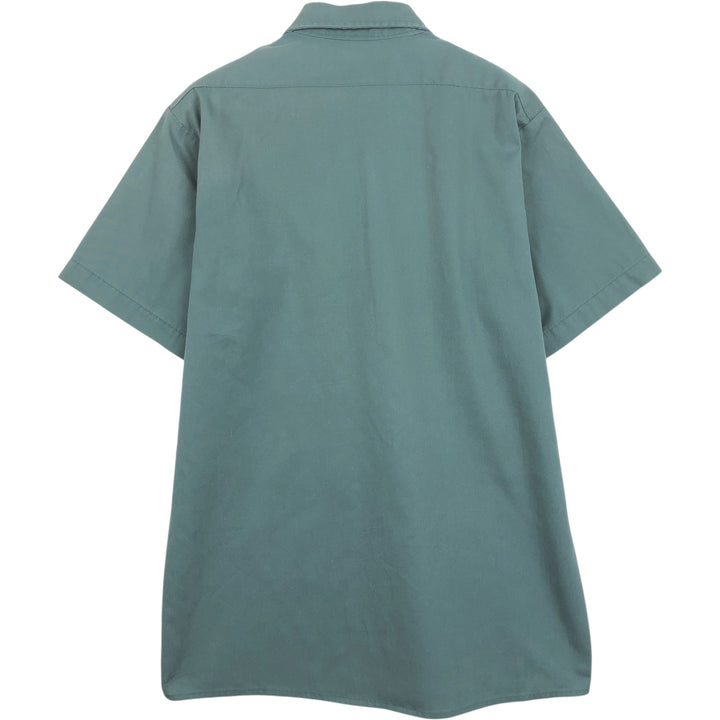 Dickies short-sleeved work shirt, made in USA, men's size M (equivalent to size M). polyester green type Vintage Second Hand